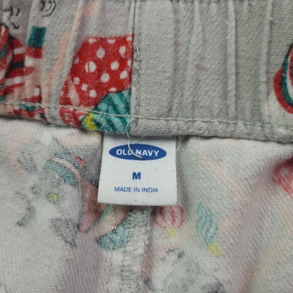 Old Navy Womens Christmas Cat Lounge Pants Medium Elastic Waist Flannel - Picture 5 of 6